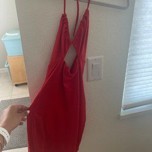 Adika red cutout tight mini dress